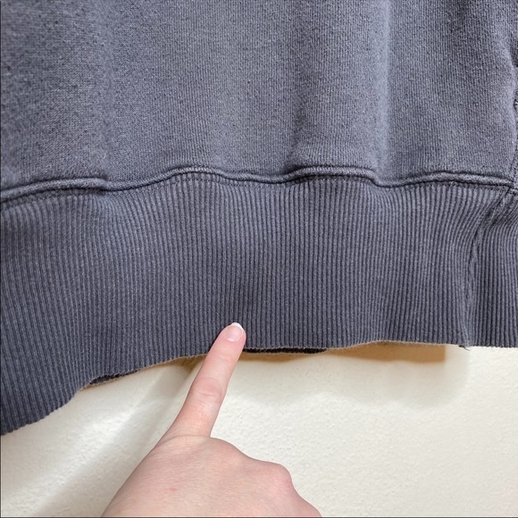 Aerie Sweatshirt Long Sleeve Cowl Neck Gray - Picture 6 of 6